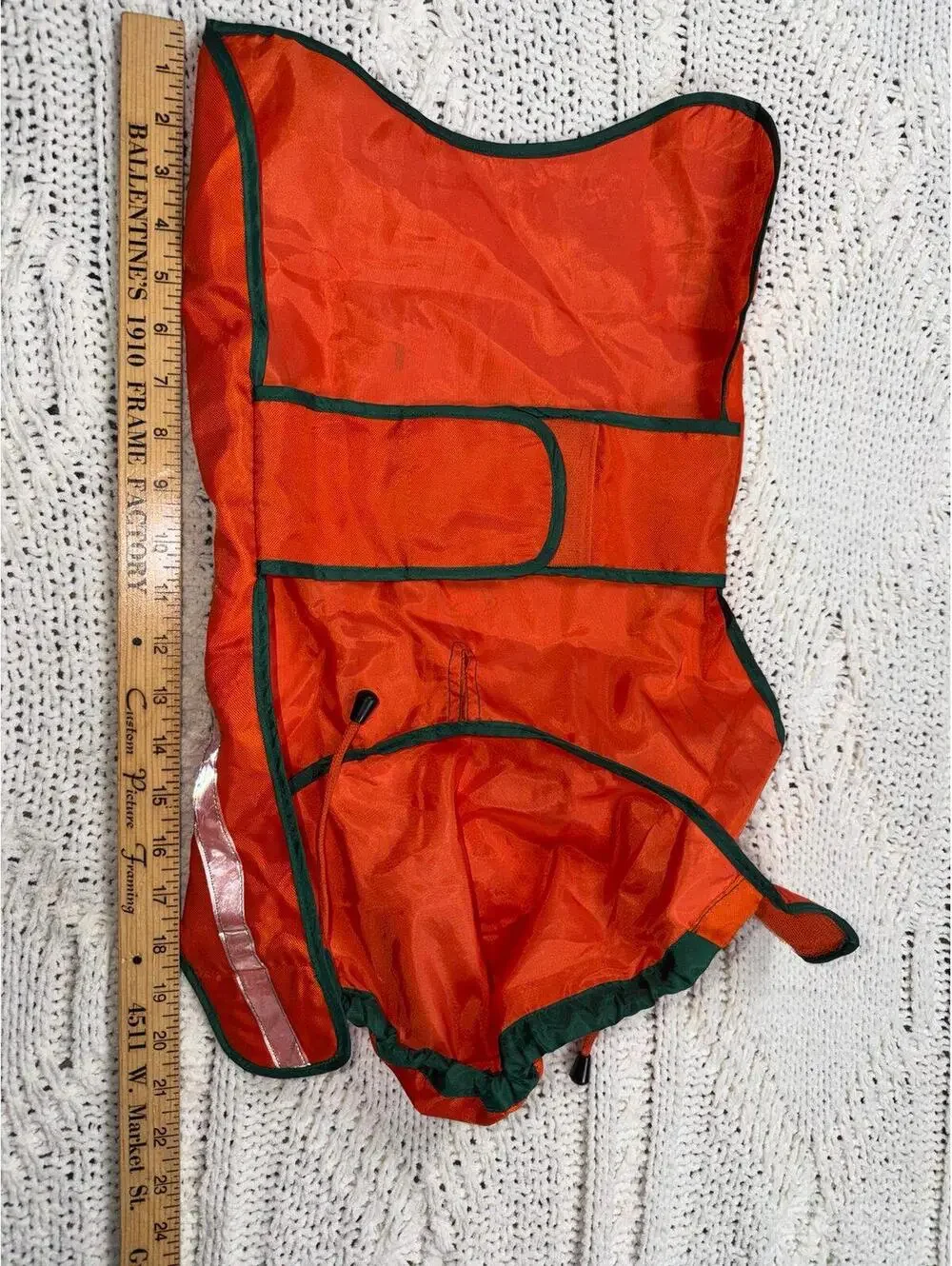 VTG Miami Hurricanes Dog Rain Jacket Size Medium Hooded